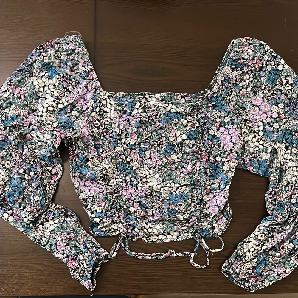 Wild Fable Floral Puff Sleeve Top | size S